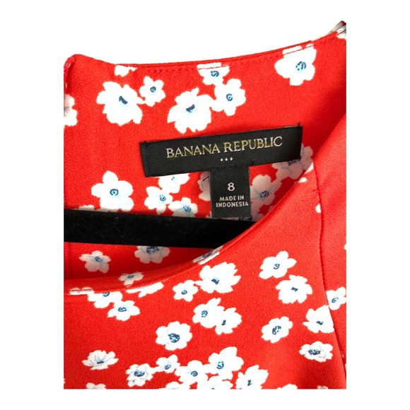 Banana Republic Floral Short Flutter Sleeve Dress size 8 - Picture 2 of 3